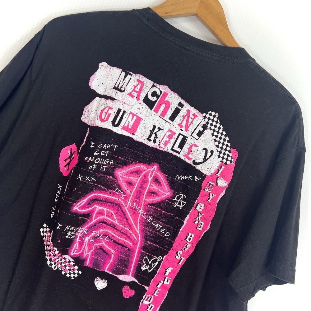 Machine Gun Kelly T-Shirt Men's Size XL Black Pink Short Sleeve 100% Cotton - Picture 4 of 7